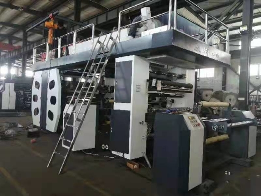 ماكينة طباعة فلكسوغرافية Roll to Roll للمواد المصفحة # 100-2000mm ماكينة طباعة فليكس بلاستيكية 120m / Min