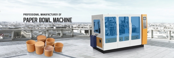 150 مم Kraft Paper Bowl Forming Machine 90 Pcs / Min Double PE Coated
